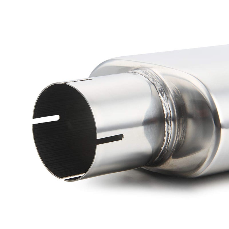 A-KARCK Rectangle Exhaust Tip 2.5" Inlet, A-KARCK Polished Square Exhaust Tailpipe Tip 3" x 5.5" Outlet 9.5" Long, Clamp on Design Easy Installation - Image 3
